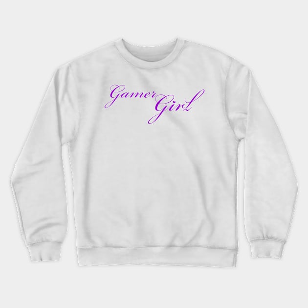 Gamer girl pink text Crewneck Sweatshirt by Playfulfoodie